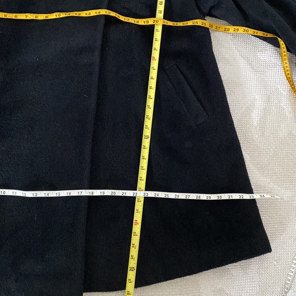 Vintage 90’s Irving Samuel Alpaca/Wool/brown Mink, A-line black coat! Size 8 - Picture 14 of 15